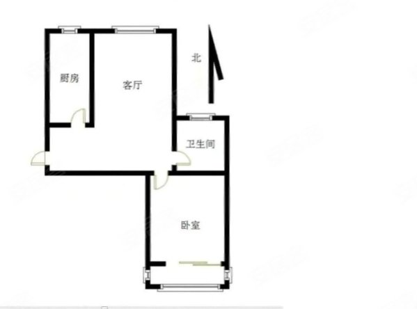 鼎顺嘉园(西区)1室1厅1卫60㎡南北132万