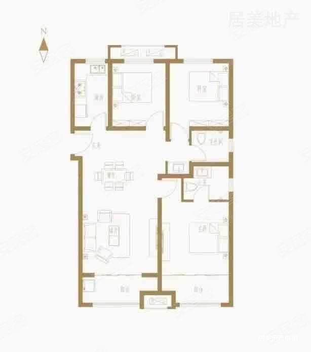 中骏雍景湾,边户大面积,满二,南北通透