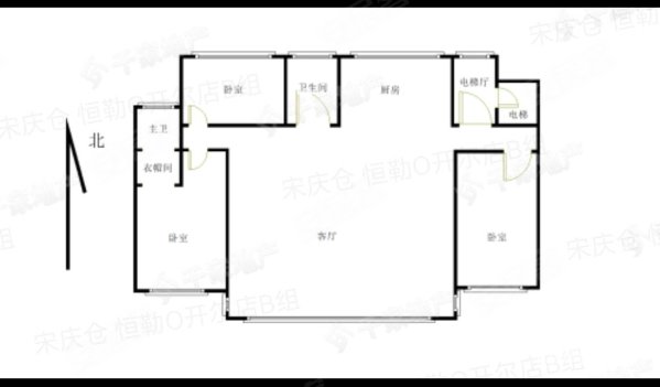 中冶尚和府3室2厅2卫137.54㎡南北95.5万