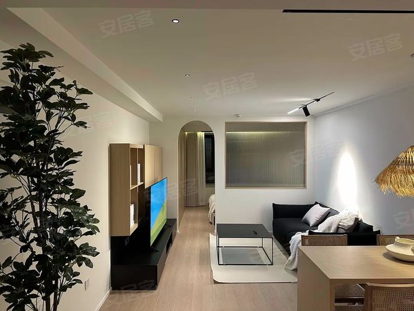 1号线九棵树地铁口,精装一居开间,家具家电齐全,押一付一月付