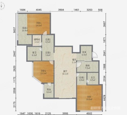 汤臣商务中心3室2厅2卫193.23㎡南580万