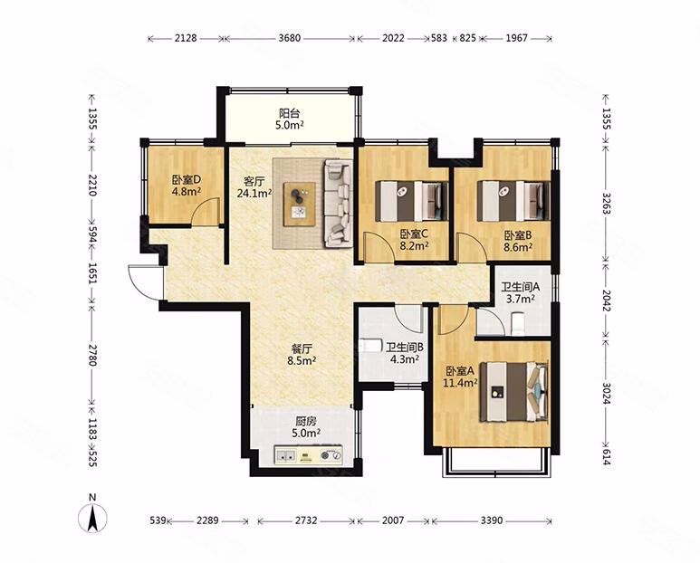 彰泰城交通便利有电梯正规商品房南北通透