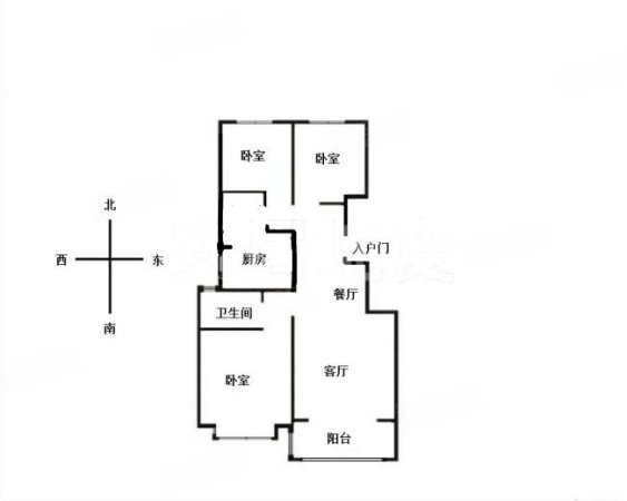 蓝湾庄园3室2厅1卫105.11㎡南北146万