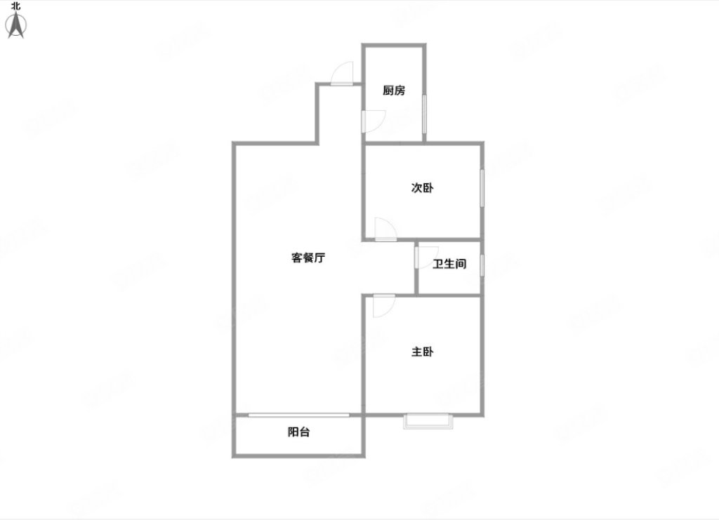 千渭商城小区2室2厅1卫105.29㎡南北44万