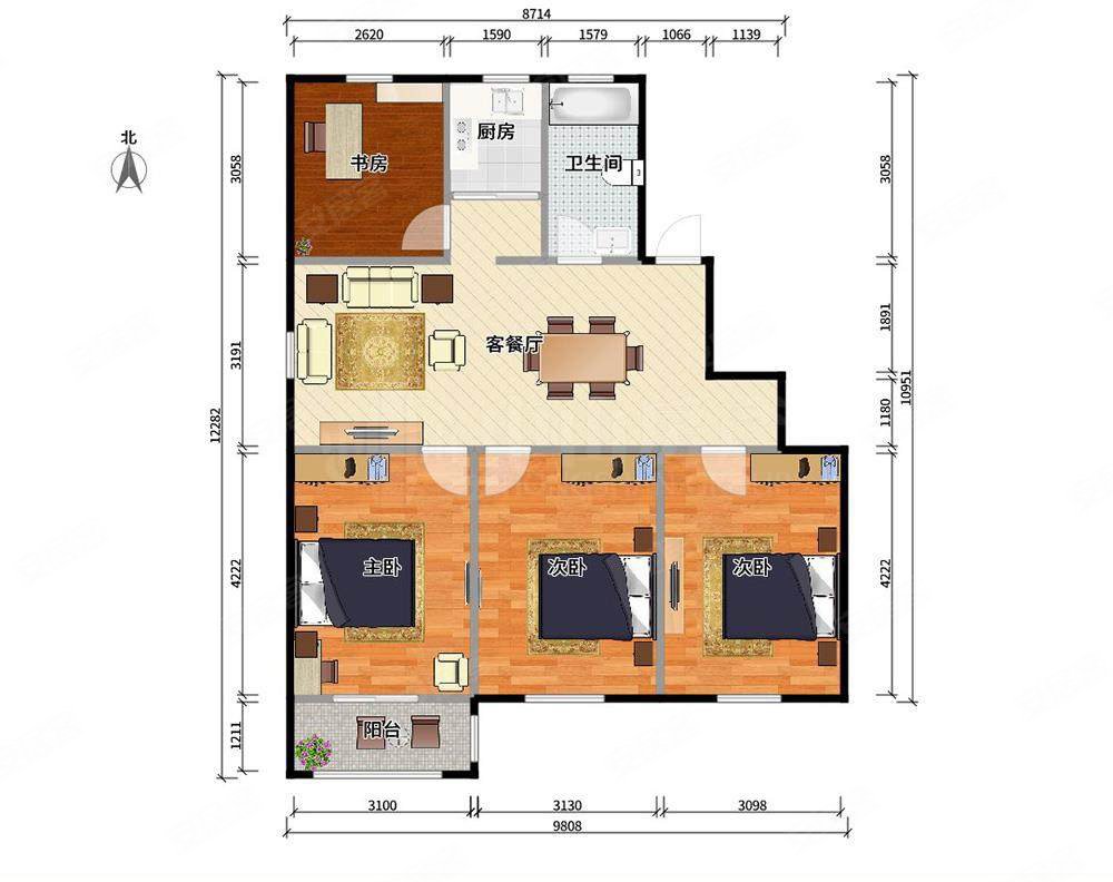 广益地铁口碧园小区大4房阳光充足性价比好房