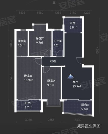 阳光家园(花都)3室2厅2卫96.14㎡南118万