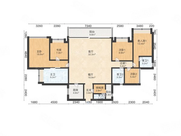 【多图】缙山府,泥岗租房,缙山府 6室2厅4卫 电