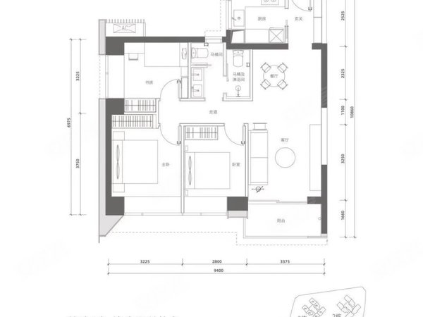 深圳南山大冲华润城润玺(一期)华润城润玺100平米豪华装修三房两厅两