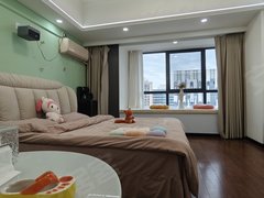 安阳文峰中环百货万达广场A座精装一居室，配置齐全，租期灵活，押一付一出租房源真实图片