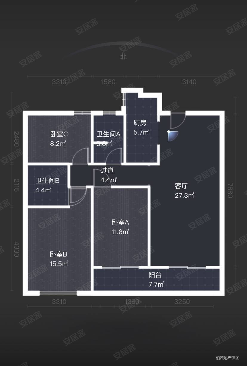绿轴板块白麓城急卖110平米低总价无不利因素