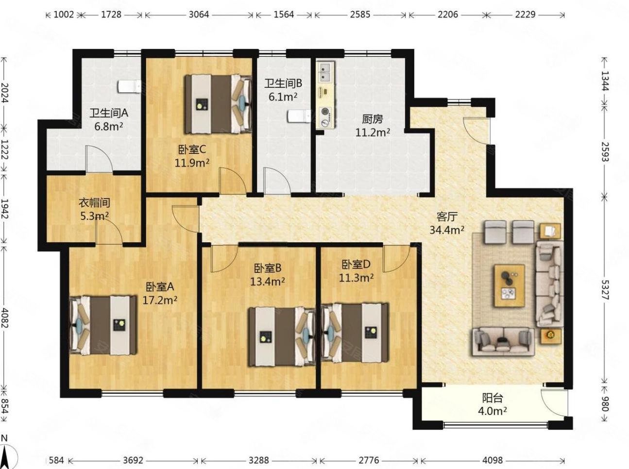钻石湾1单元1户大平层四室三卫小区景观诚心卖价可谈可看