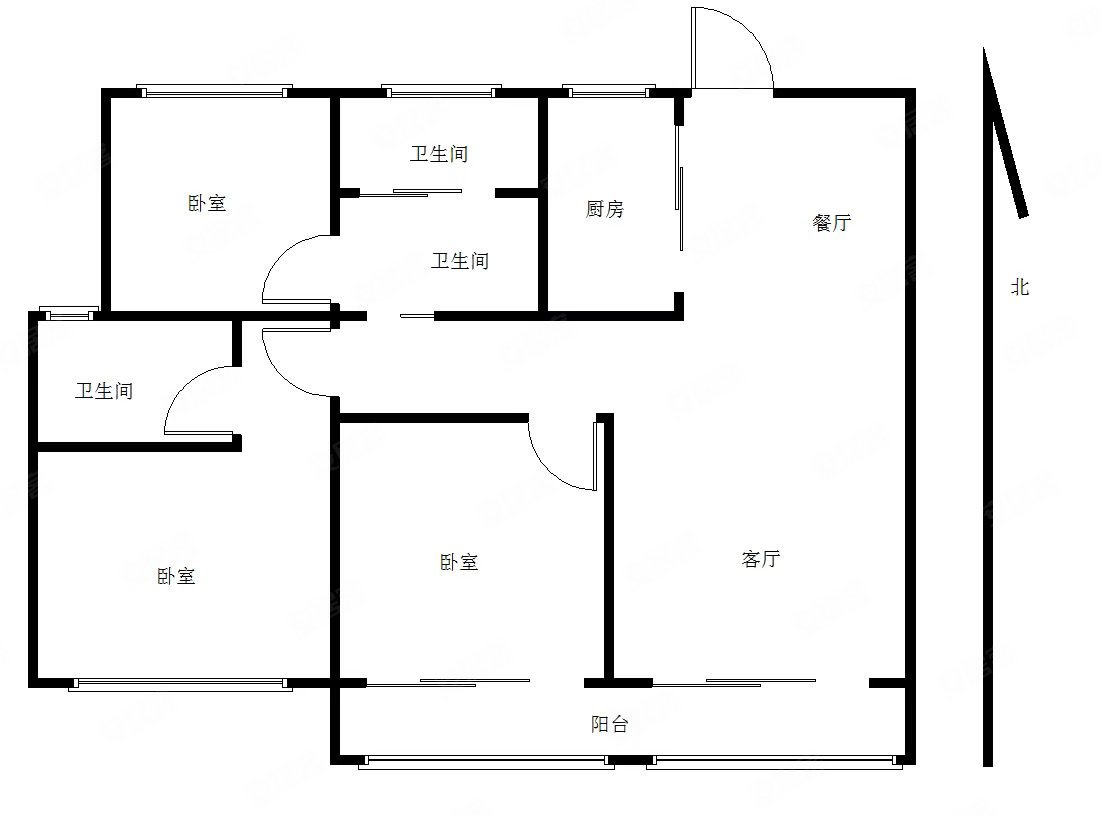 万达公馆高档小区 双阳台 位置没毛病 双卫 楼层好
