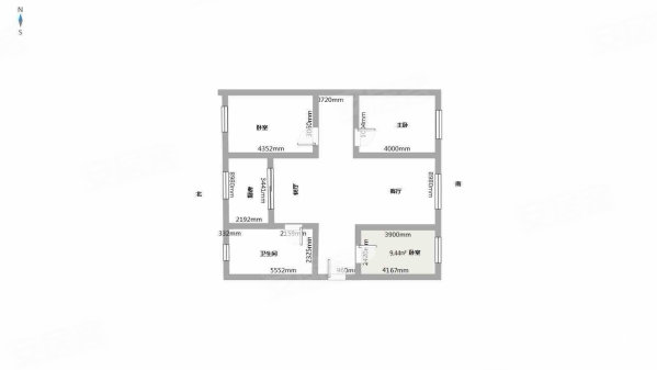 交通运输局家属楼(西峰)2室2厅1卫71.49㎡东西55万