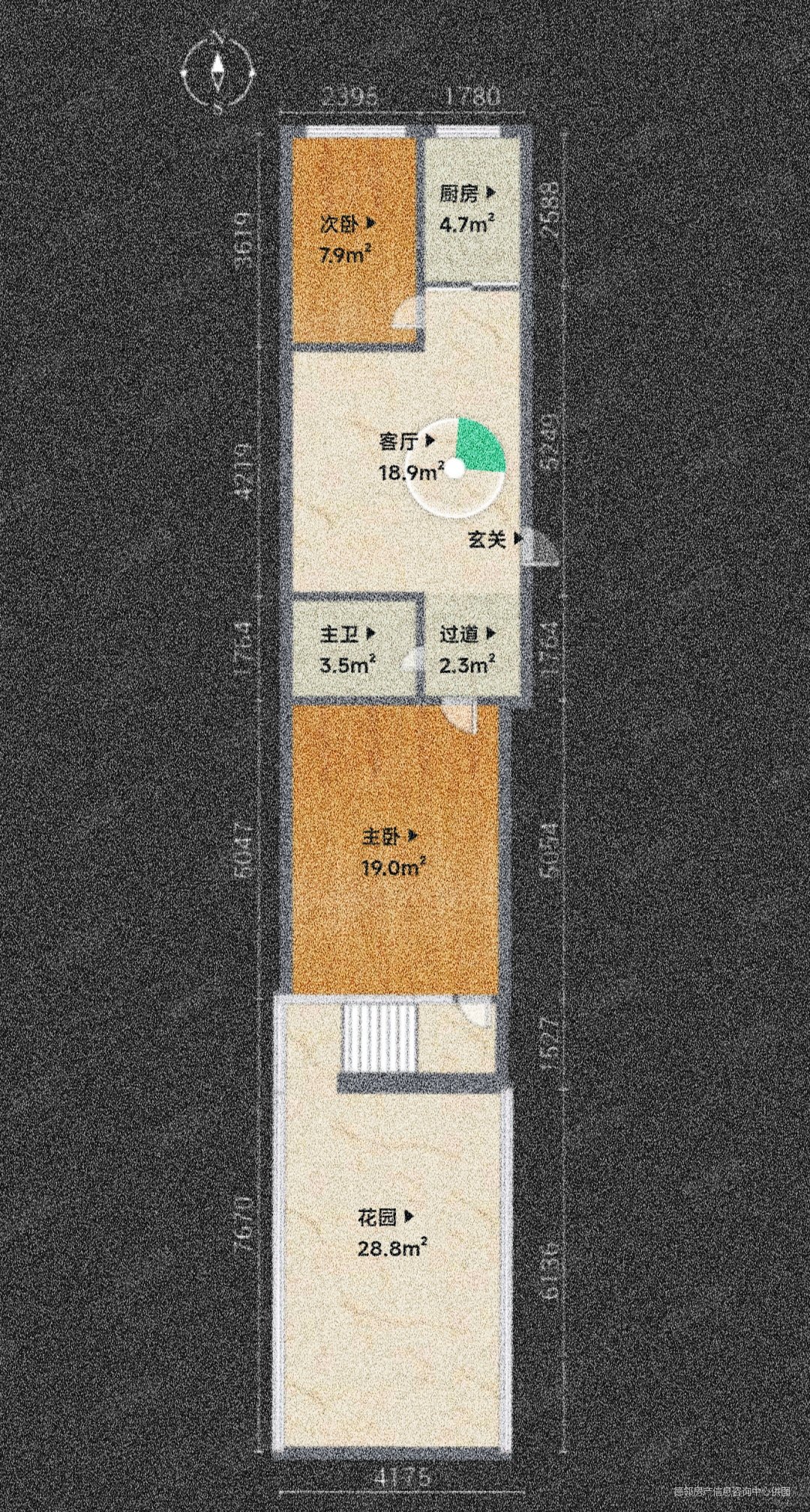 盛德丽景茗都2室1厅1卫70.8㎡南北76.8万