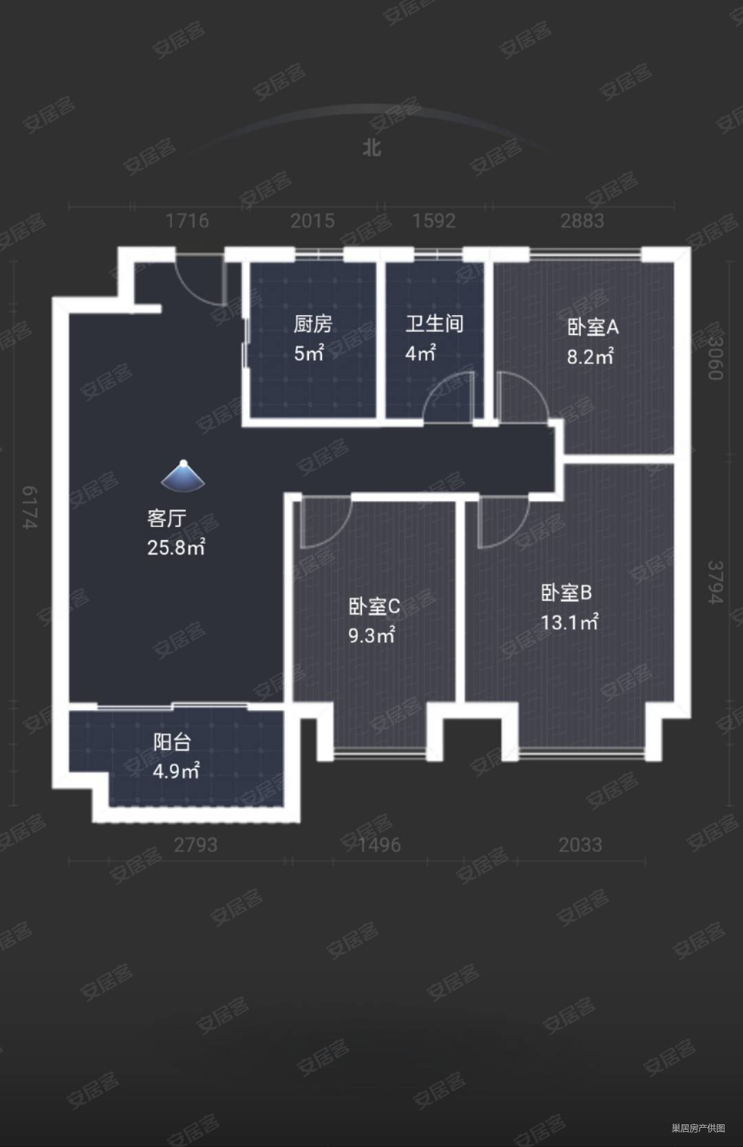 赣州中海左岸岚庭户型图片