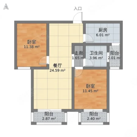 南方大厦3室2厅1卫114㎡南北36.6万