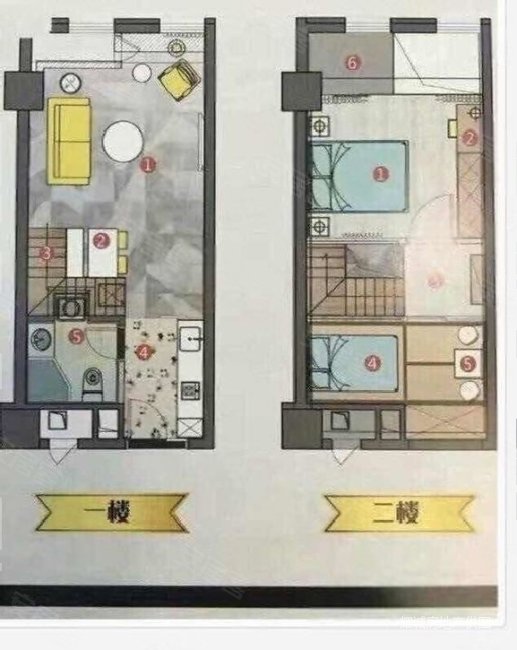 锦城南府(商住楼)2室0厅2卫59㎡南54万