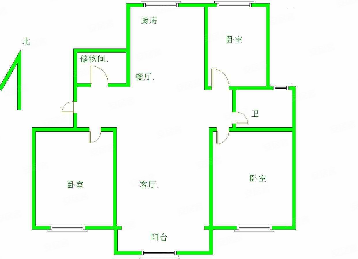 楼层三室二厅一卫可以做四室元宝户型送大底屋可随时看房,梦想望城(晨