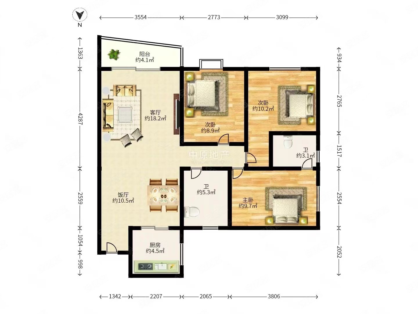 笋盘推荐金碧花园南向三房带主套楼层户型靓仔业主诚售