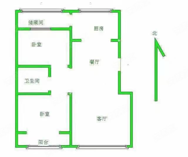 富湾小区2室1厅1卫87㎡南北18.5万