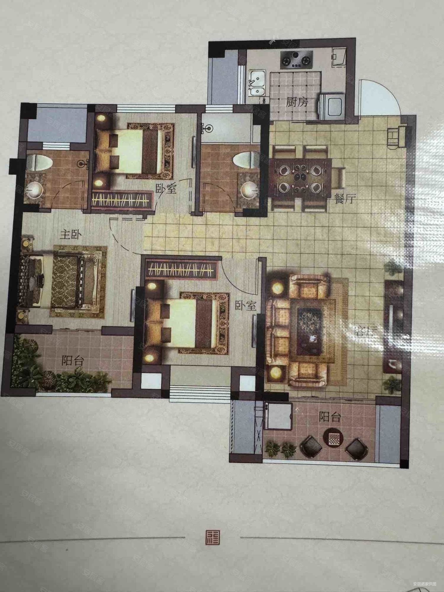 中庚香悦府 商品房 双卫生间 带电梯 高楼层采光充足 次新房