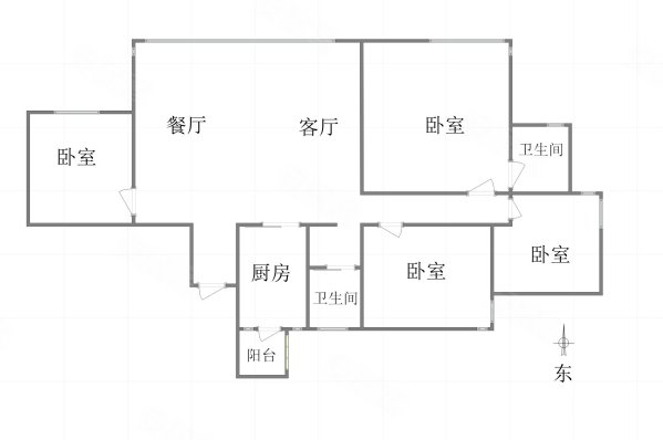 华宇城M16组团4室2厅2卫143.98㎡南北208万