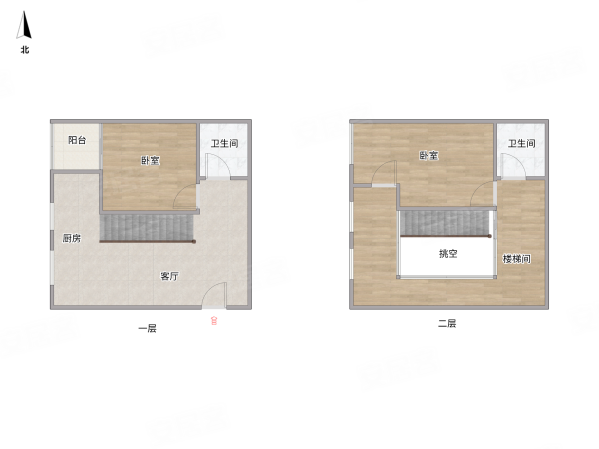 华盛峰荟名庭(商住楼)2室1厅2卫52㎡南190万