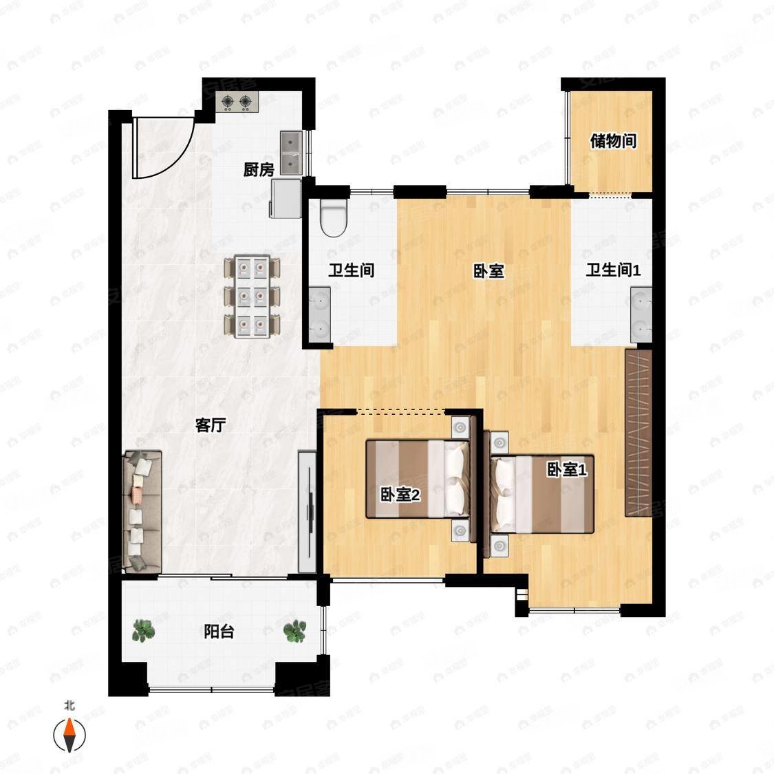 融信江城99平三房78万