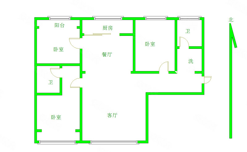 兰亭书院3室2厅2卫136㎡南北110万