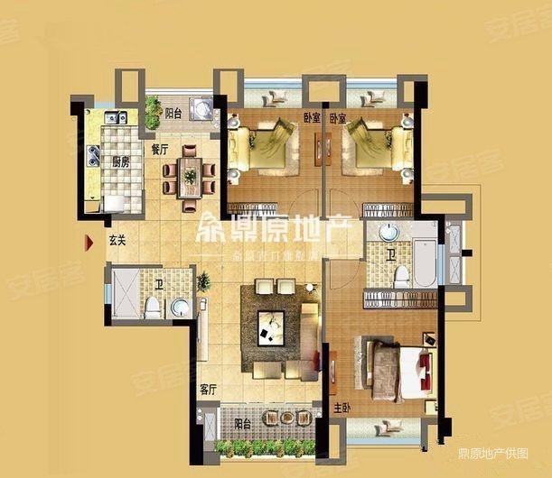 限时出售丨花园式社区丨3室2厅2卫丨端头户型丨市场热门产品,中建华府