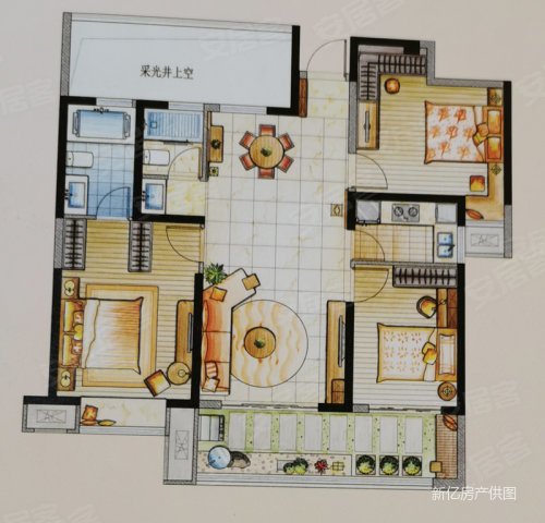 中梁百悦城电梯小高层0公摊边间户型