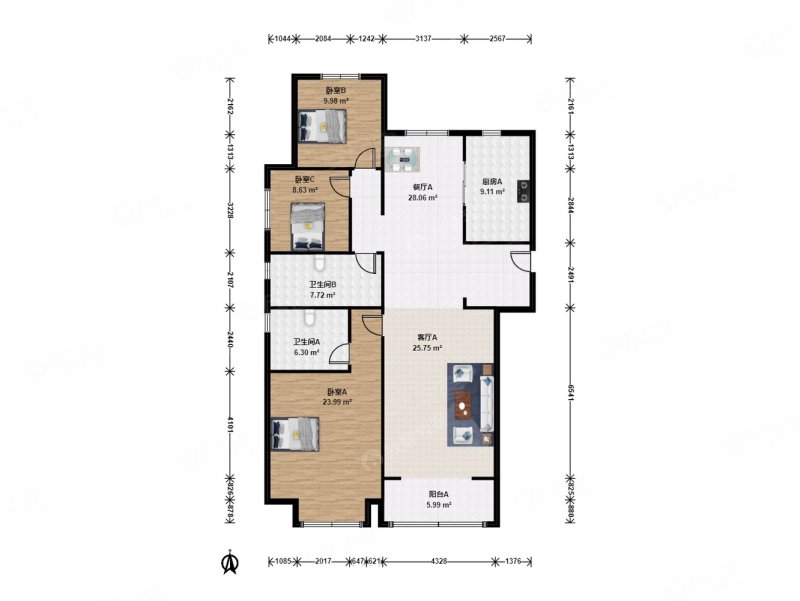 通州万国城moma 恒温恒湿恒氧 高端社区 南北通透三居双卫
