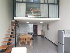 桂林临桂花生唐花样城Loft复式1室2厅 带空调冰箱滚筒洗衣机 景观视野好出租房源真实图片