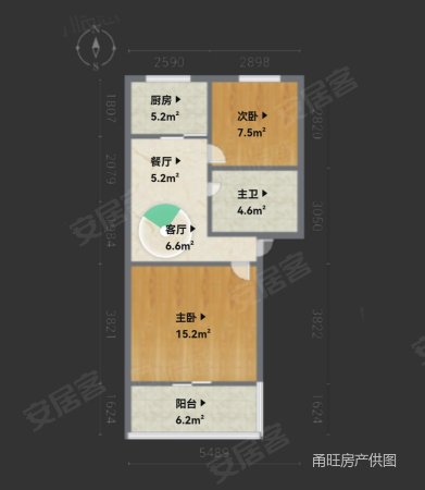 郎官社区(西区)2室1厅1卫56.2㎡南110万