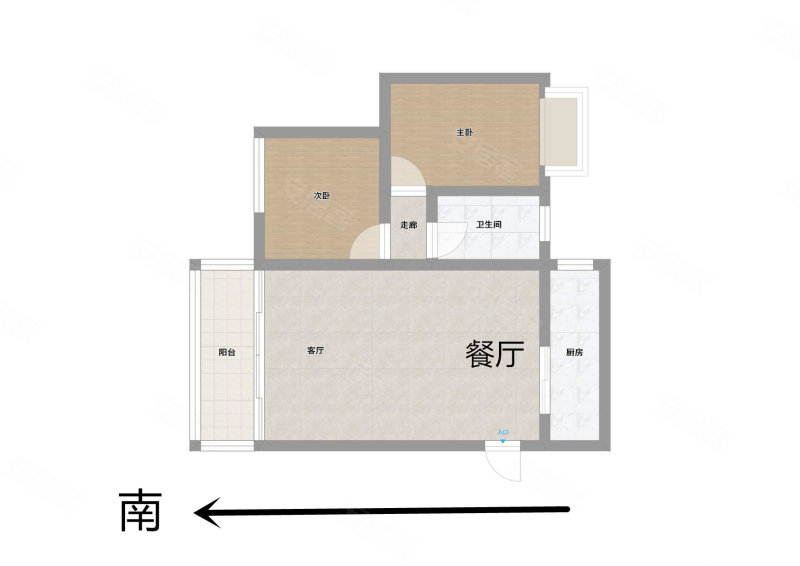 权兴花园2室2厅1卫71.98㎡南168万