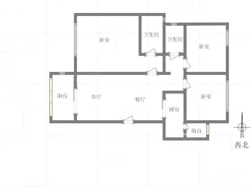 香港置地衿湖翠林公园8号3室2厅2卫98.68㎡南北150万