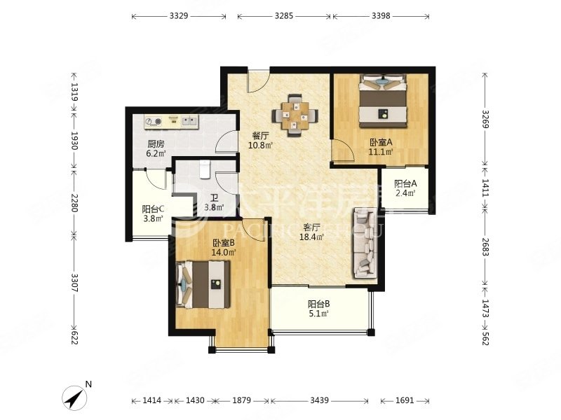 中远两湾城出行方便近地铁大两房商品房商圈成熟