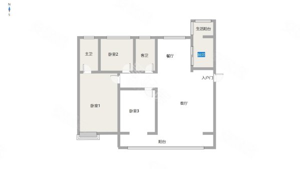 君悦华府3室2厅2卫140㎡南北100万