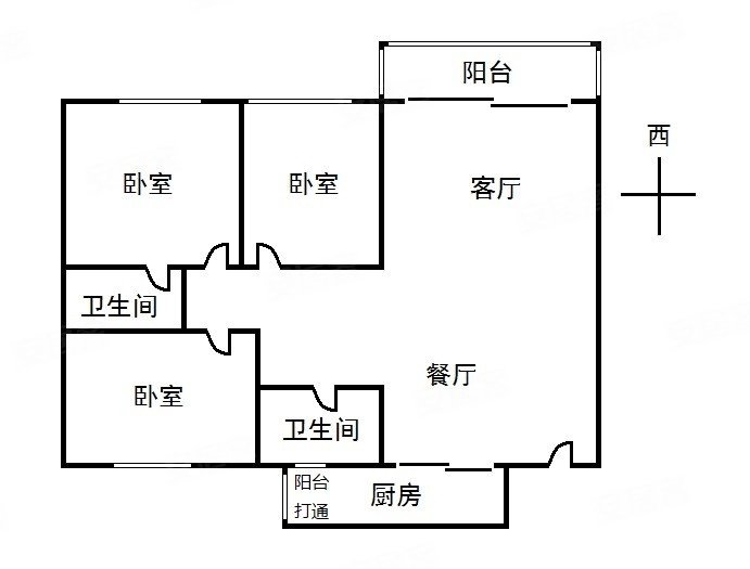 暨南花园 3 房 110.28 方,暨南花园二手房,600万,3室2厅,2卫,110.28平