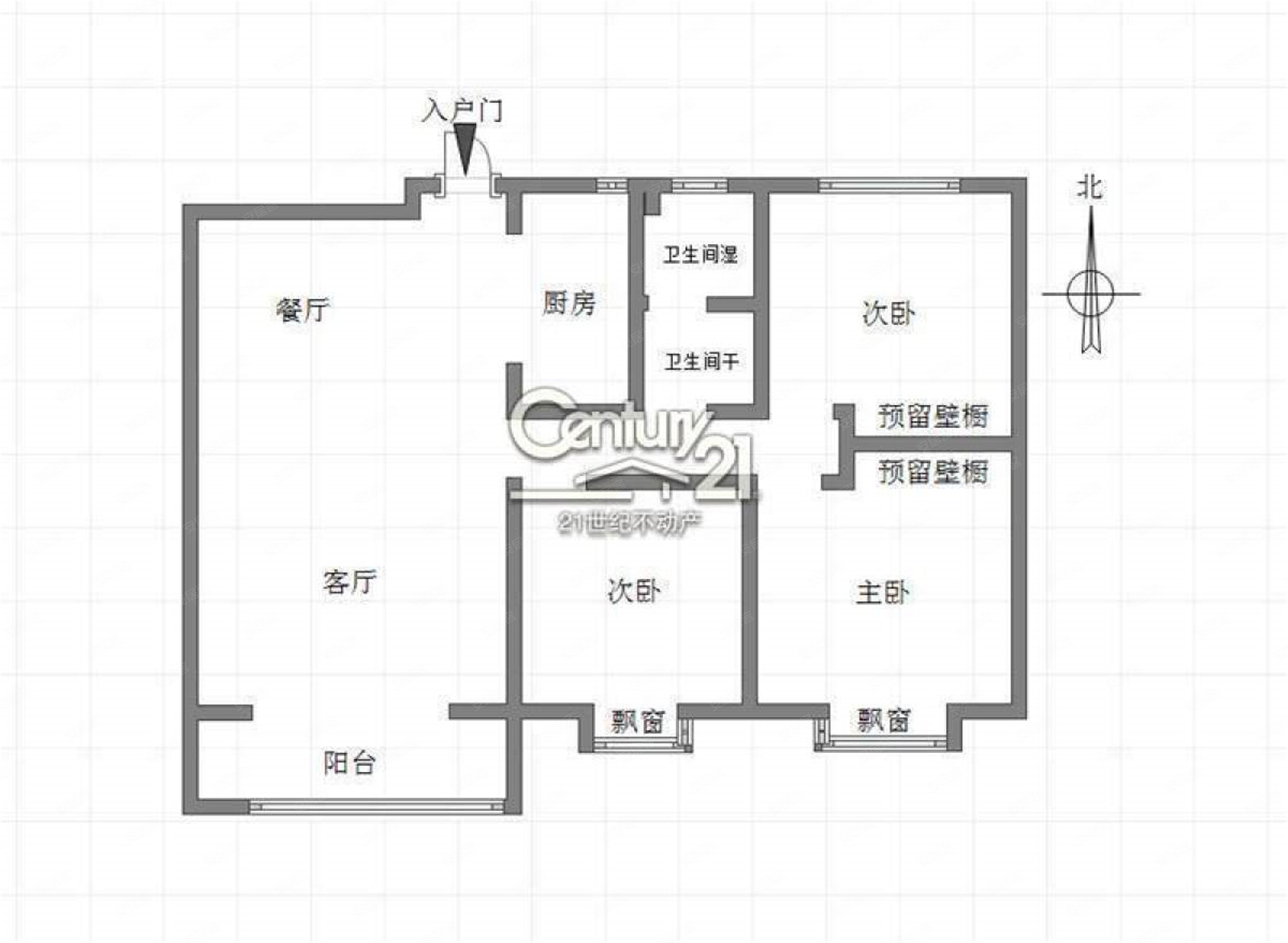 观湖雅居3室2厅1卫115㎡南北82万