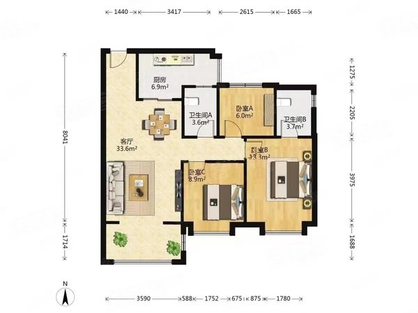 青岛市北河西青特星城宝马m5姐妹找室友 近凯德广场 小区环境非常好