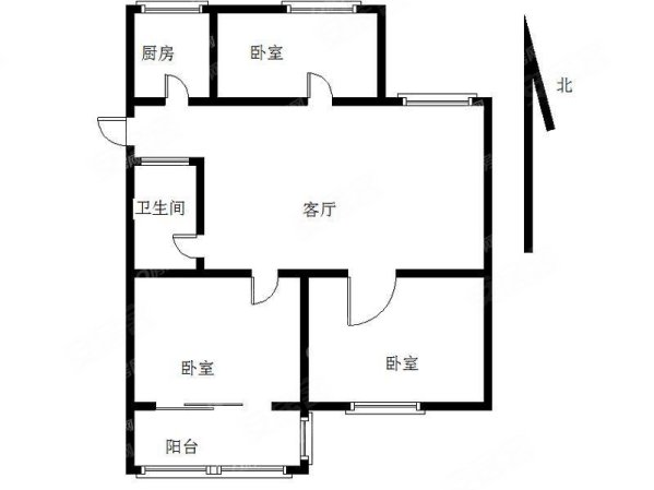 兴华苑(a区)3室1厅1卫114.41㎡南北92万