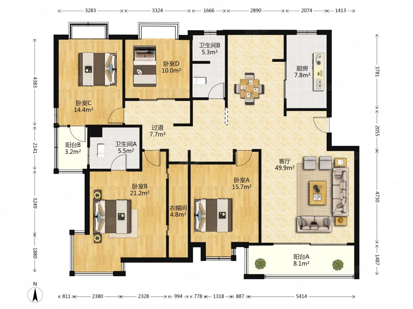 翠屏清华园满五南向采光好高绿化商品房近地铁带电梯