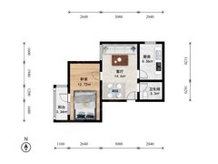 北京朝阳华威桥南新园小区 1室1厅1卫出租房源真实图片