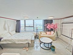 鱼珠湾海丝创新中心 春意盎然风公寓 拎包入住 近地铁