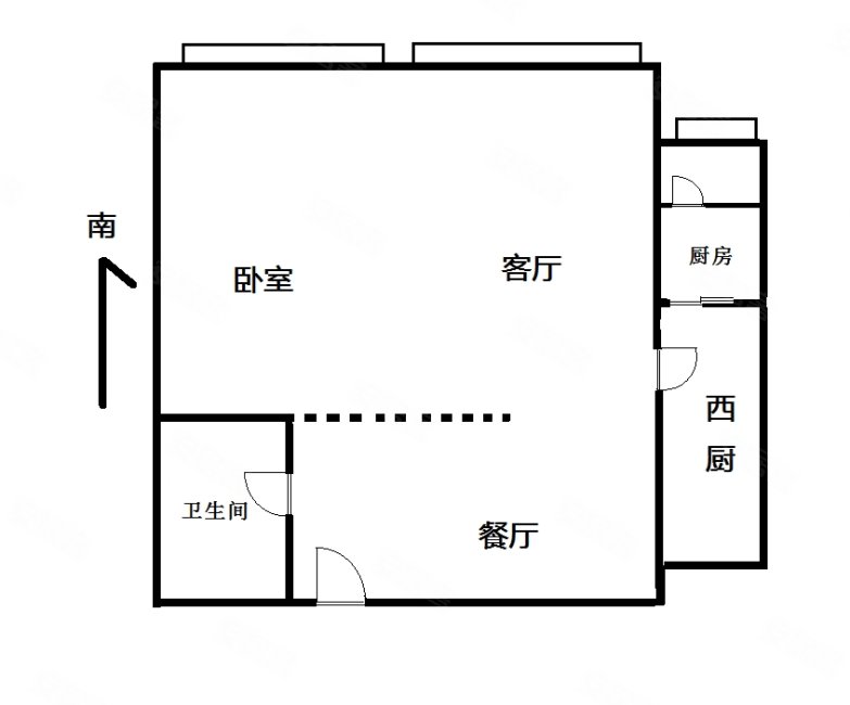 昆泰国际公寓1室1厅1卫104.9㎡南715万