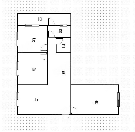 流花路小区3室1厅1卫86.34㎡南北205万