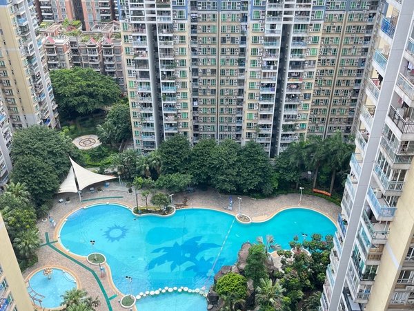 广州白云罗冲围富力半岛花园视野开阔两房!正望花园!家私家电齐全!