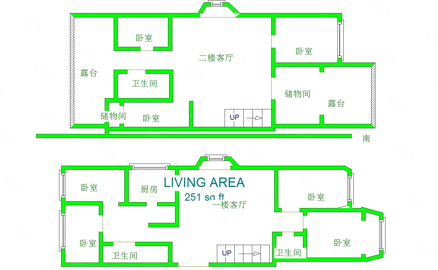 国润家园7室2厅3卫221.4㎡南北308万