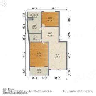 八一小区2室2厅1卫88.64㎡南北42万